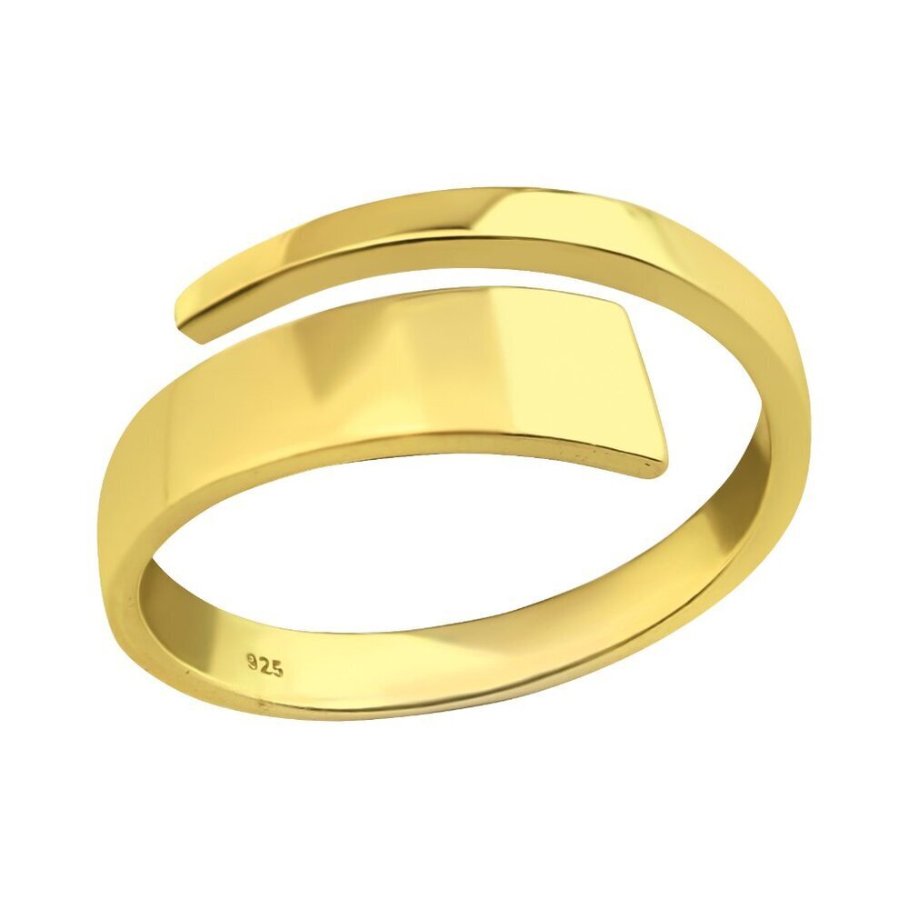 14K Gold Vermeil Adjustable Wrap Ring Stackable Open Band 7mm